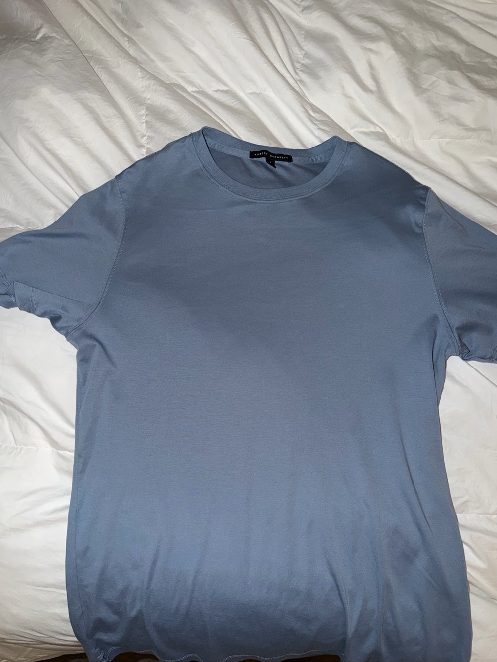 Robert Barakett Light Blue Crew Neck Short Sleeve Tee